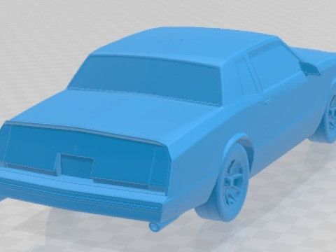 Chevrolet Monte Carlo SS 1986 Printable Car 3D Print Model