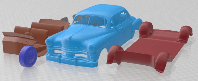 Dodge Coronet 1950 Printable Car 3D Print Model .c4d .max .obj .3ds .fbx .stl .blend