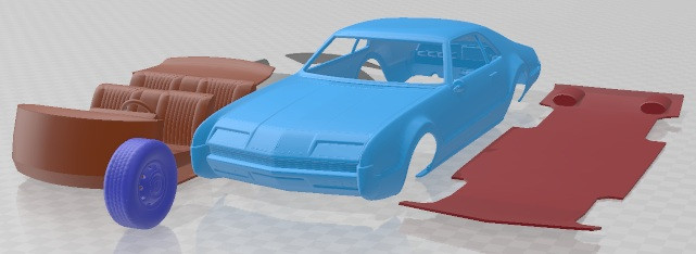 Oldsmobile Toronado 1966 Printable Car 3D 打印模型 .c4d .max .obj .3ds .fbx .stl .blend