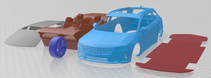 Opel Insignia Sports Tourer 2020 Printable Car 3D 프린트 모델 .c4d .max .obj .3ds .fbx .stl .blend 