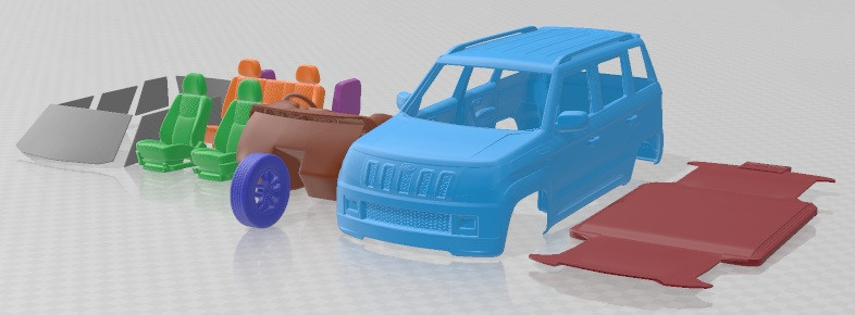 Mahindra TUV300 2015 Printable Car Modèles 3D en vedette .c4d .max .obj .3ds .fbx .stl .blend 