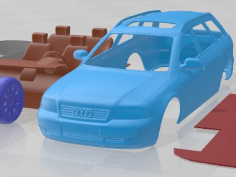 Mobil Cetak Audi A4 Avant 1999 Model Cetak 3D