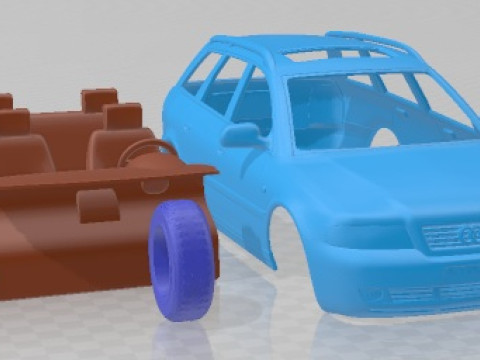 Audi A4 Avant 1999 Printable Car 3D-printmodel