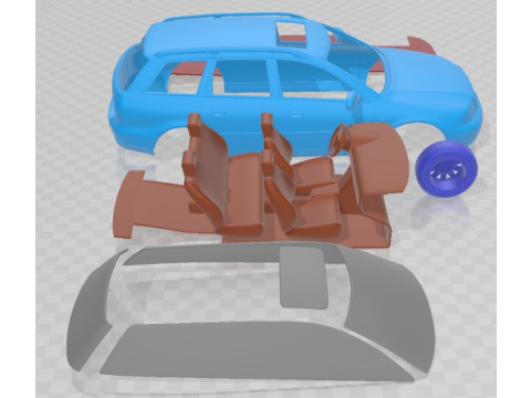 Audi A4 Avant 1999 Printable Car 3D-printmodel
