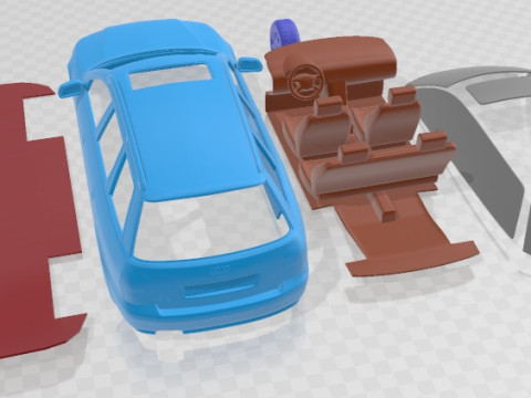 Audi A4 Avant 1999 Printable Car 3D-printmodel
