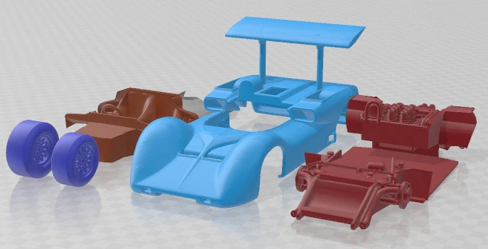 Carro imprimível Chaparral 2E Modelo de Impressão 3D .c4d .max .obj .3ds .fbx .stl .blend