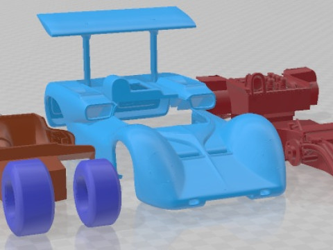 Chaparral 2E Printable Car Modèles 3D en vedette