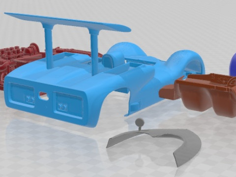 Chaparral 2E Printable Car Modèles 3D en vedette