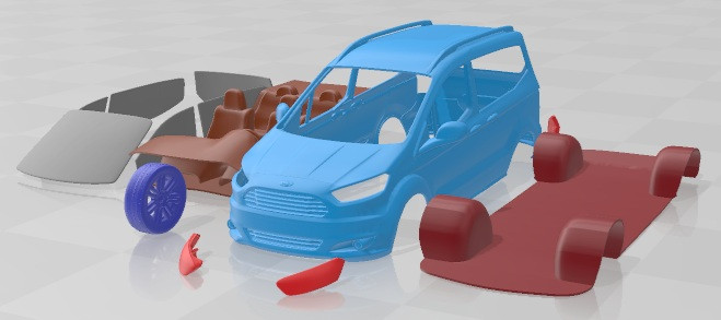 Tourneo Courier 2013 Printable Car Modelo de Impressão 3D .c4d .max .obj .3ds .fbx .stl .blend 