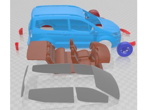 Tourneo Courier 2013 Printable Car Modelo de Impressão 3D