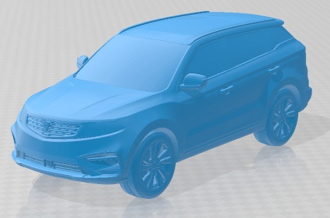 Proton X70 2018 Printable Car 3D Принт Модель .c4d .max .obj .3ds .fbx .stl .blend