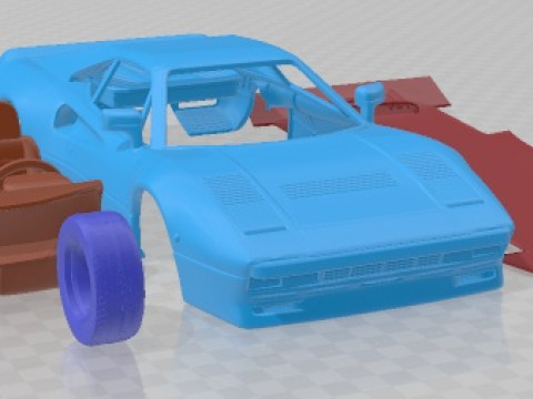 Ferrari 288 GTO 1984 Printable Car 3D Baskı Modeli