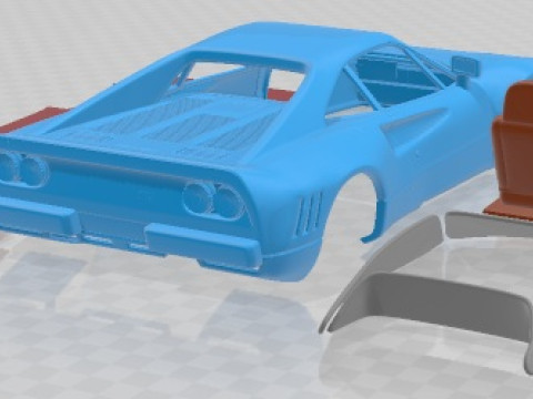 Ferrari 288 GTO 1984 Printable Car 3D Baskı Modeli