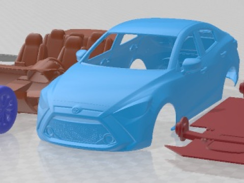 Toyota Yaris Sedan 2019 Printable Car Modelo de impresión 3D