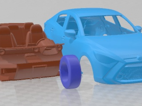 Toyota Yaris Sedan 2019 Printable Car 3D Print Model
