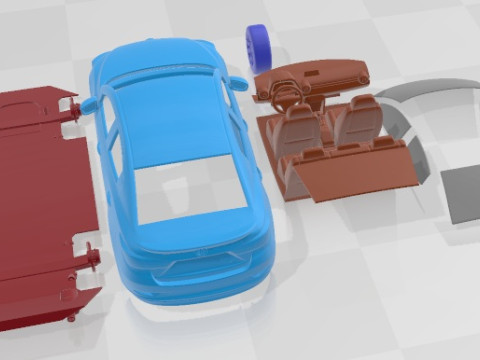 Toyota Yaris Sedan 2019 Printable Car 3D Print Model