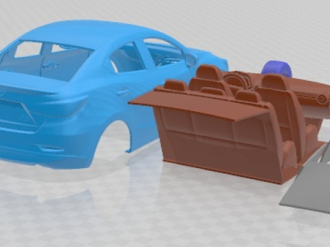 Toyota Yaris Sedan 2019 Printable Car 3D Print Model