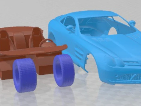 Mercedes Benz SLR McLaren 2005 Printable Car 3D Print Model