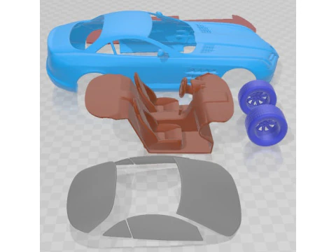 Mercedes Benz SLR McLaren 2005 Printable Car 3D Print Model