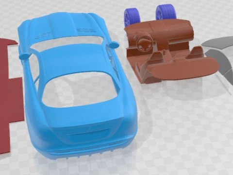 Mercedes Benz SLR McLaren 2005 Printable Car 3D Print Model