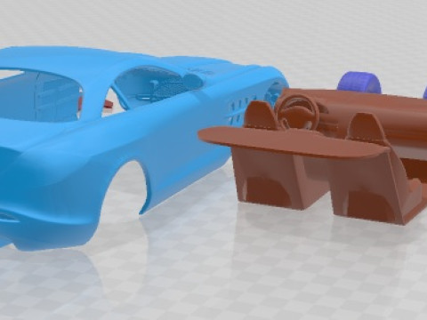 Mercedes Benz SLR McLaren 2005 Printable Car 3Dプリントモデル