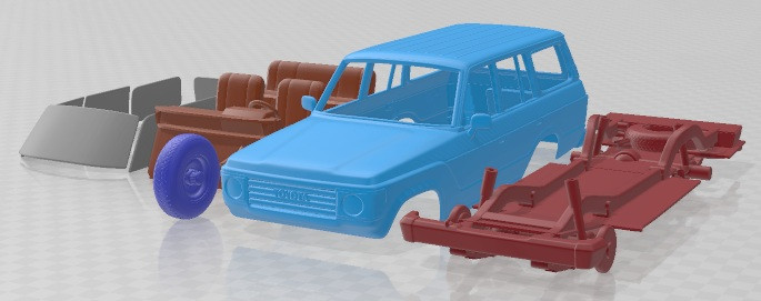 Toyota Land Cruiser J60 1980 Printable Car 3D 打印模型 .c4d .max .obj .3ds .fbx .stl .blend 