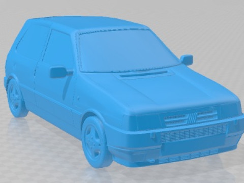 Fiat Uno Turbo ie MK2 Printable Car Modelo de Impressão 3D