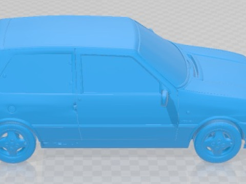 Fiat Uno Turbo ie MK2 Printable Car Modelo de Impressão 3D