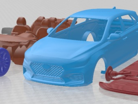 Hyundai i30 N-line 2019 Printable Car 3Dプリントモデル