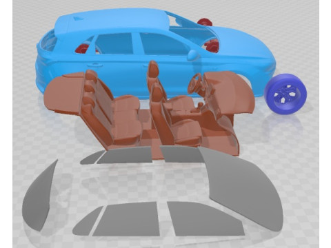 Hyundai i30 N-line 2019 Printable Car 3D Принт Модель