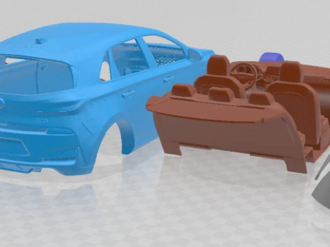 Hyundai i30 N-line 2019 Printable Car 3D Print Model