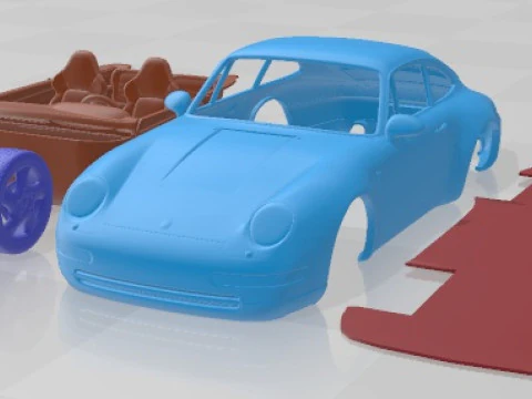 Porsche 911 993 Carrera 1994 Carro para imprimir Modelo de Impressão 3D