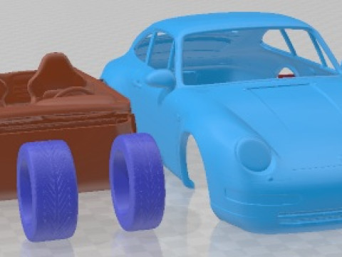 Porsche 911 993 Carrera 1994 Printable Car 3D Druckmodell