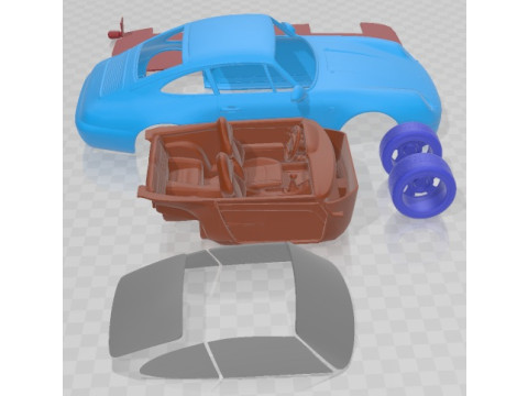 Porsche 911 993 Carrera 1994 Printable Car 3D Druckmodell