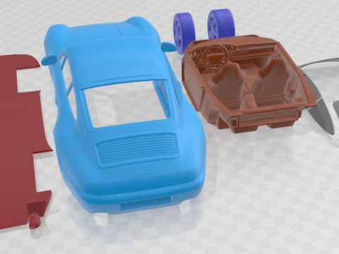 Porsche 911 993 Carrera 1994 Printable Car 3D Druckmodell