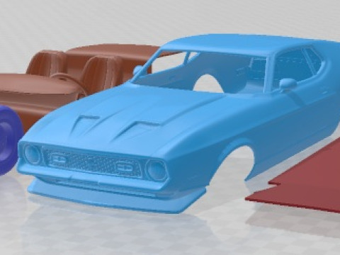 Mustang Mach 1 James Bond 1971 Printable Car Modelo de Impressão 3D
