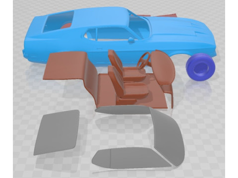 Mustang Mach 1 James Bond 1971 Printable Car Modelo de Impressão 3D