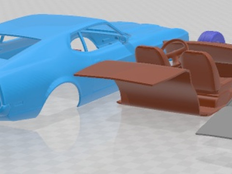 Mustang Mach 1 James Bond 1971 Printable Car Modelo de Impressão 3D