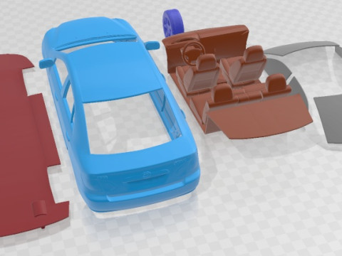 Toyota Corolla E120 2005 Printable Car 3D Print Model