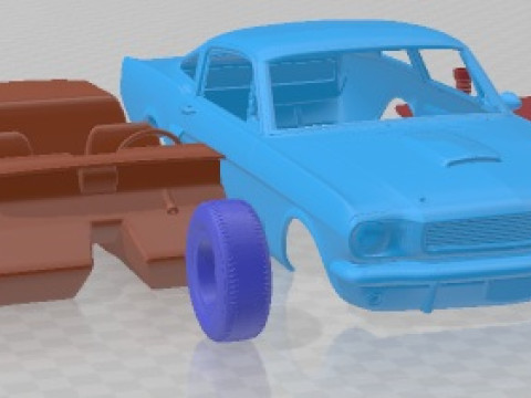 Mustang 350GT 1969 Printable Car 3D Print Model