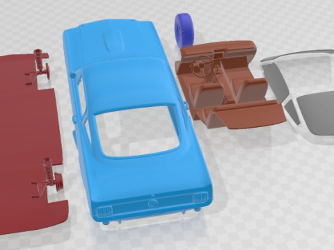 Mustang 350GT 1969 Printable Car 3D Print Model
