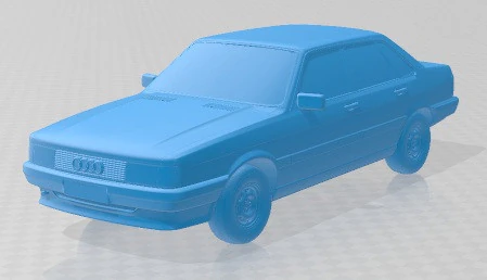 Audi 80 B2 1985 Printable Car 3D Print Model .c4d .max .obj .3ds .fbx .stl .blend