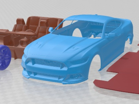 Mustang GT 2015 Printable Car 3D Print Model