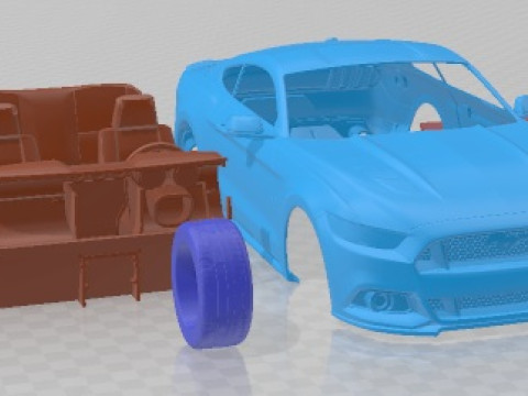 Mustang GT 2015 Printable Car Model do druku 3D