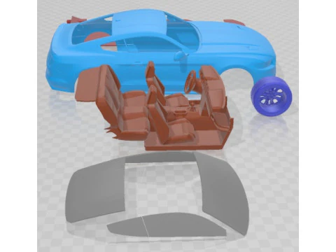 Mustang GT 2015 Printable Car 3D Print Model