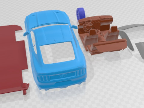 Mustang GT 2015 Printable Car Model do druku 3D