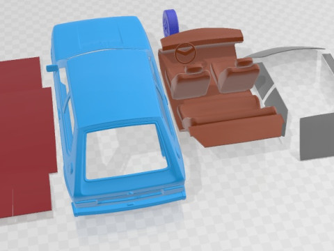 Audi 50 1974 Printable Car 3D Print Model
