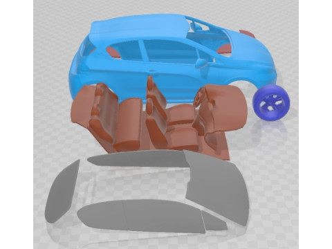 Peugeot 208 GTI 2013 Printable Car 3D Print Model