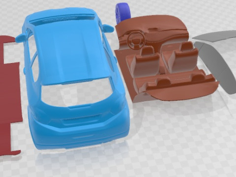 Peugeot 208 GTI 2013 Printable Car 3D Print Model