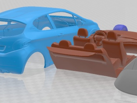 Peugeot 208 GTI 2013 Printable Car 3D Print Model